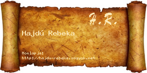 Hajdú Rebeka névjegykártya